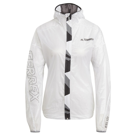 NWT Adidas White TERREX Agravic Pro Lightweight Trail Running Windbreaker S - Picture 1 of 7
